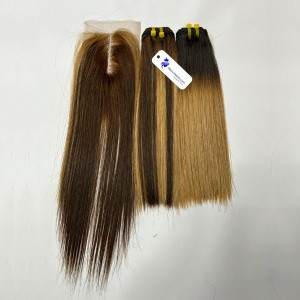 Virgin Hair Bundles with Closure